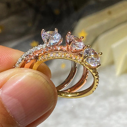 Stylish Ring For Women With Zircon Stones In Sterling Silver 925 Hypoallergenic Fit