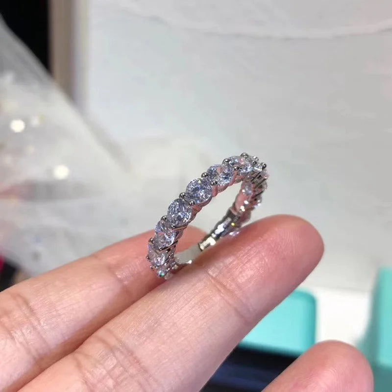 Polished Ring Sterling Silver with 4mm Lab Diamond CZ for Unisex