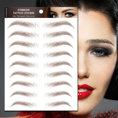 Women’s 6D Eyebrow Tattoos Stickers Waterproof Long Lasting Hair Like Brows