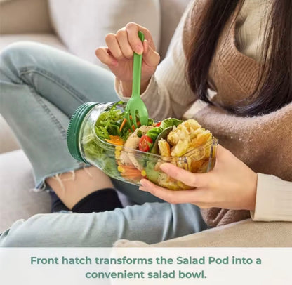 Leakproof Salad Container with Vertical Layering for Fresh On The Go