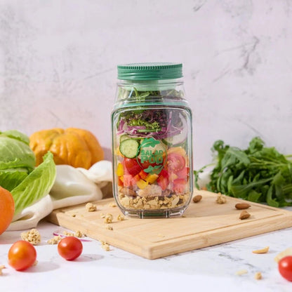Leakproof Salad Container with Vertical Layering for Fresh On The Go