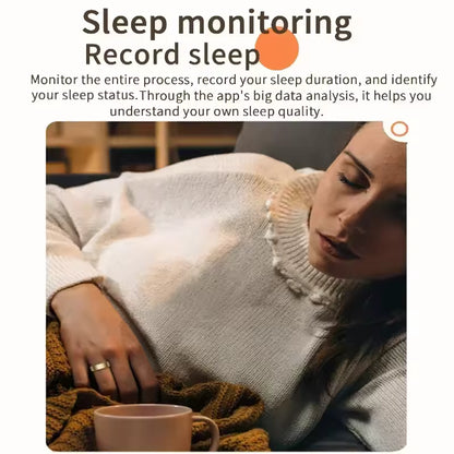 Ultra Air Smart Ring – Health Tracker, Fitness & Sleep Monitor, Smart Notifications, Stylish Wearable for Women & Men. Charging case for iOS and Android