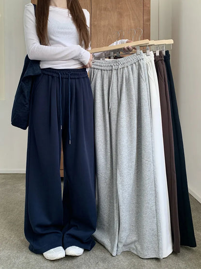 Women’s High Waist Casual Sweatpants With Micro Elastic Polyester