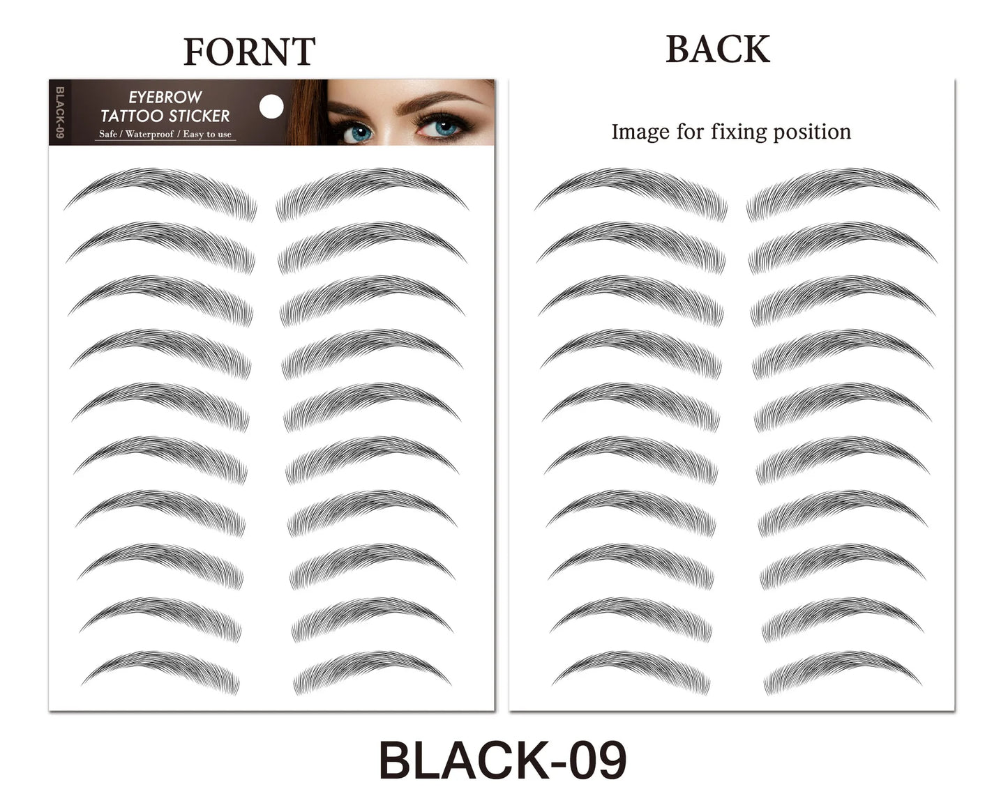 Women’s 6D Eyebrow Tattoos Stickers Waterproof Long Lasting Hair Like Brows