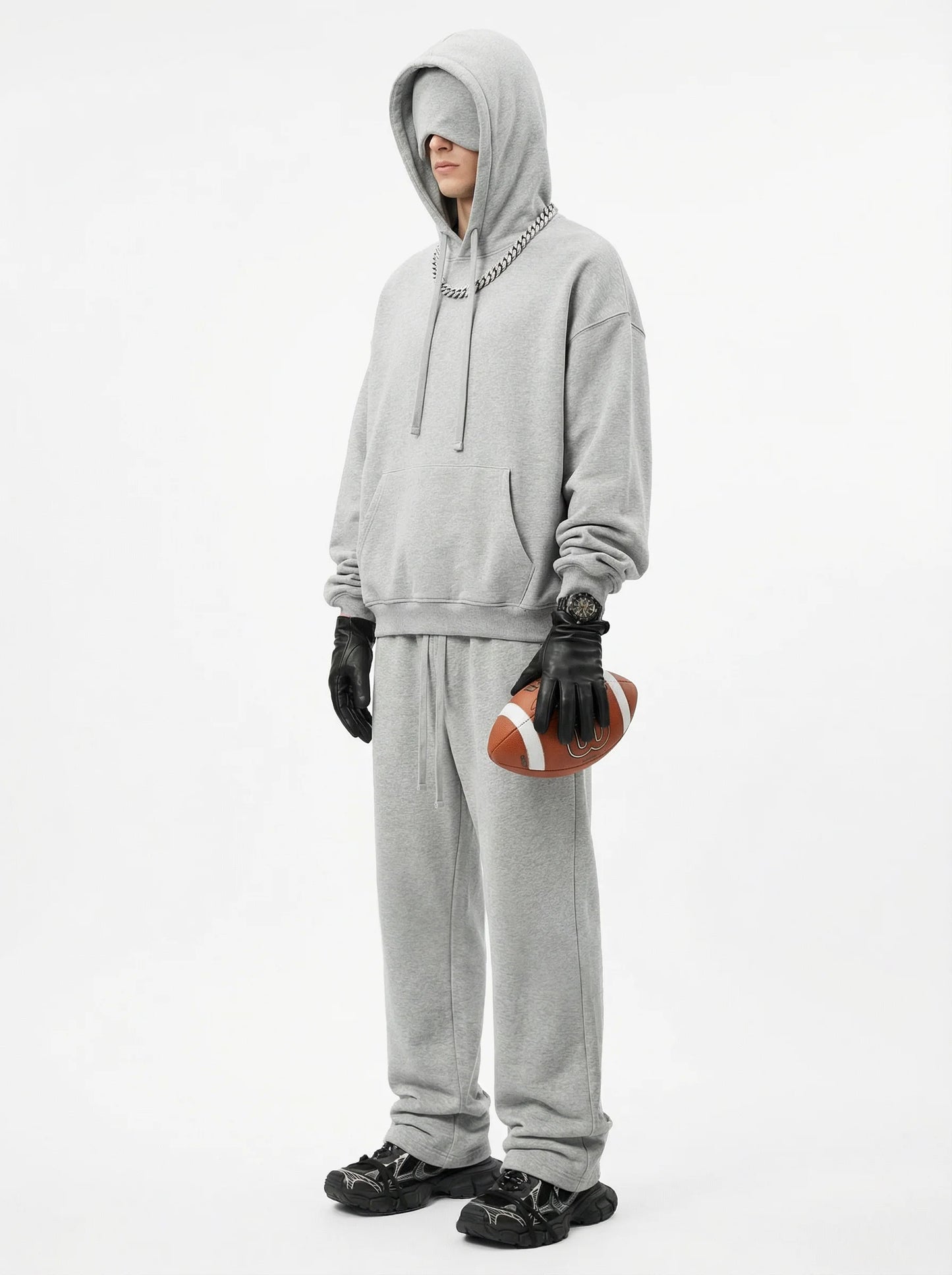 Unisex Cotton Blend Fleece Hoodie And Pants Set With Relaxed Fit And Soft Texture