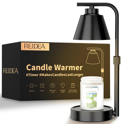 Candle Warmer Lamp with Timer- Dimmable Electric Wax Melt Warmer, Lamp Candle Warmer 110v US Plug