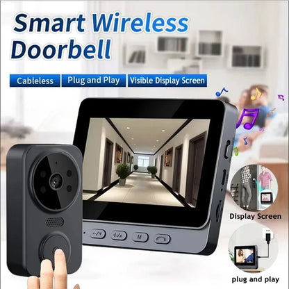 Wireless video doorbell camera with two-way audio
