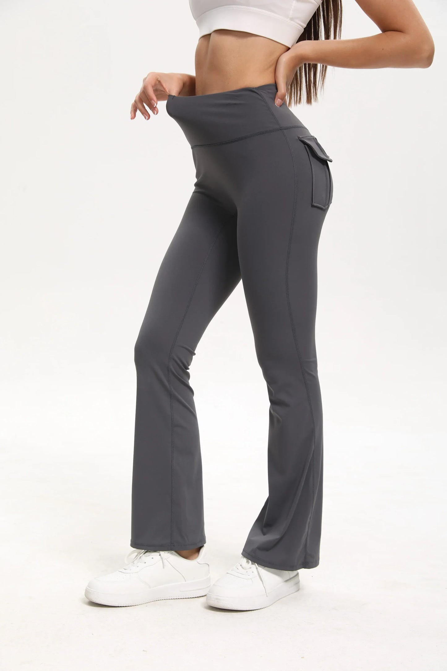 High-Waist Leggings With Cargo Pockets For Yoga And Gym Workouts For All Day Support