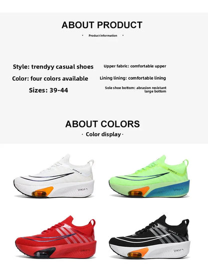 Breathable Sneakers for Marathon Training Cushioned Insole Nonslip Grip