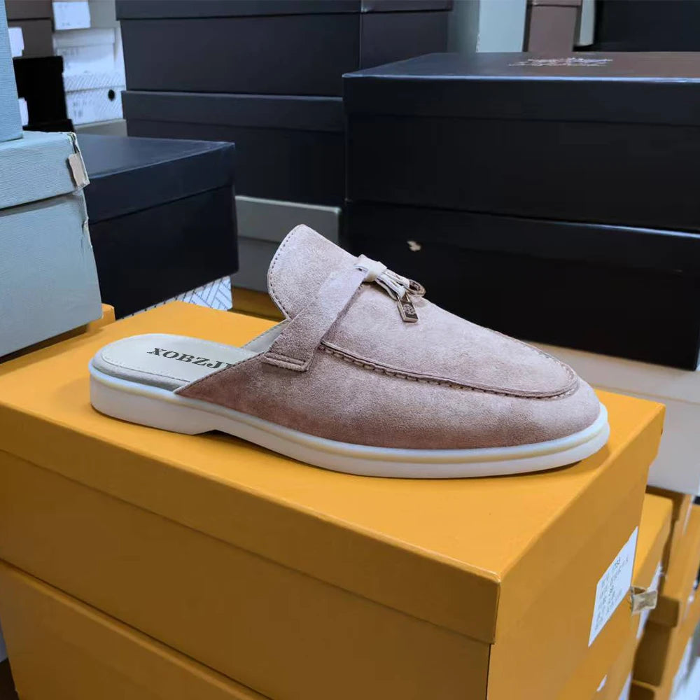 Unisex Fashion Suede Leather Flat Loafers 2023 Summer Casual Comfortable Moccasins for Driving High Quality Suede Leather Loafer