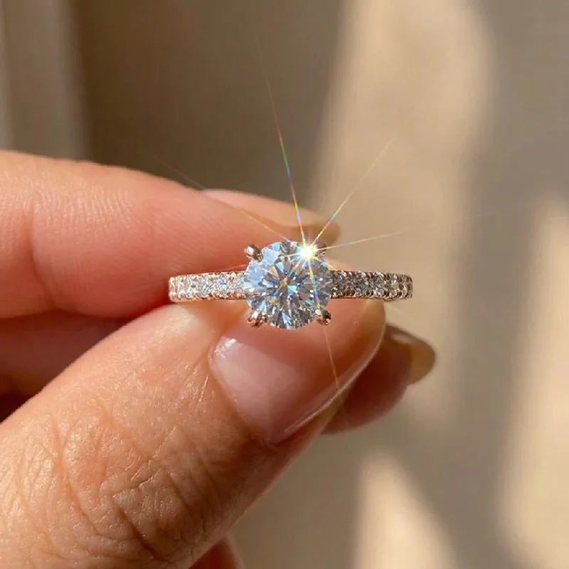 Radiant Ring with Zircon Accent in Sterling Silver for Everyday Wear