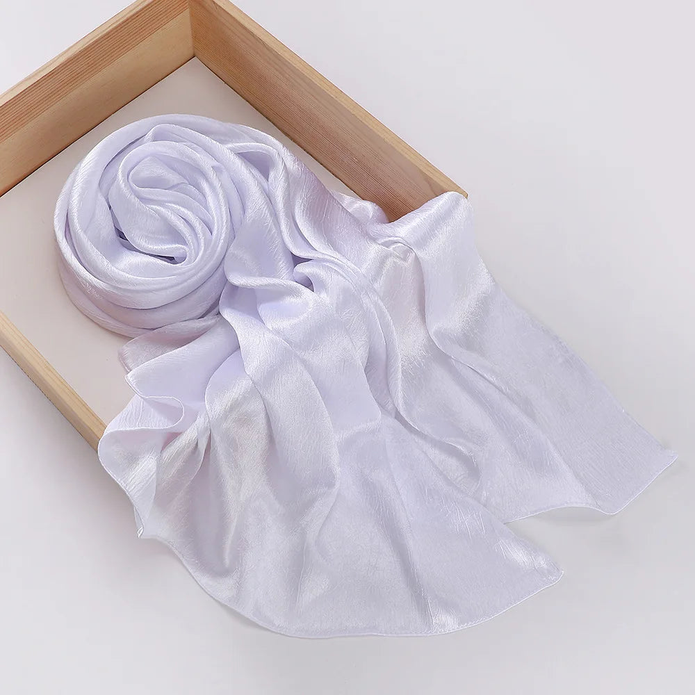 Women's Chiffon Hijab Silk Scarf Loose Fit Headwrap Shawl Bandana Turban