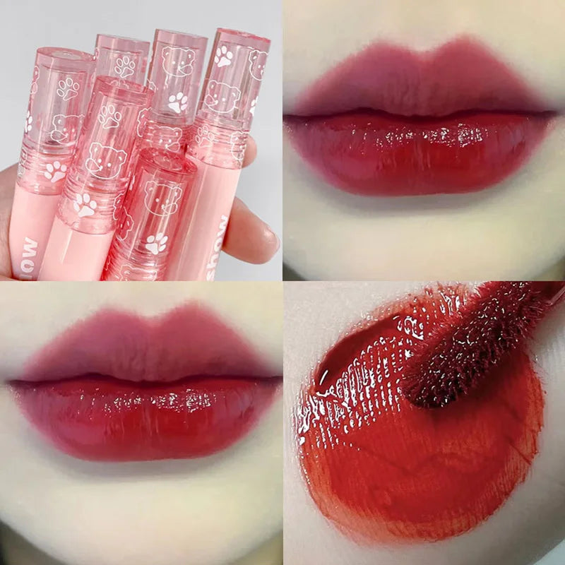 Hydrating Lip Gloss Long Lasting Translucent Red Brown Tint
