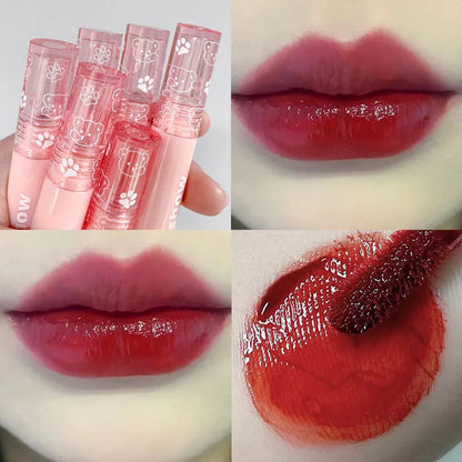 Hydrating Lip Gloss Long Lasting Translucent Red Brown Tint