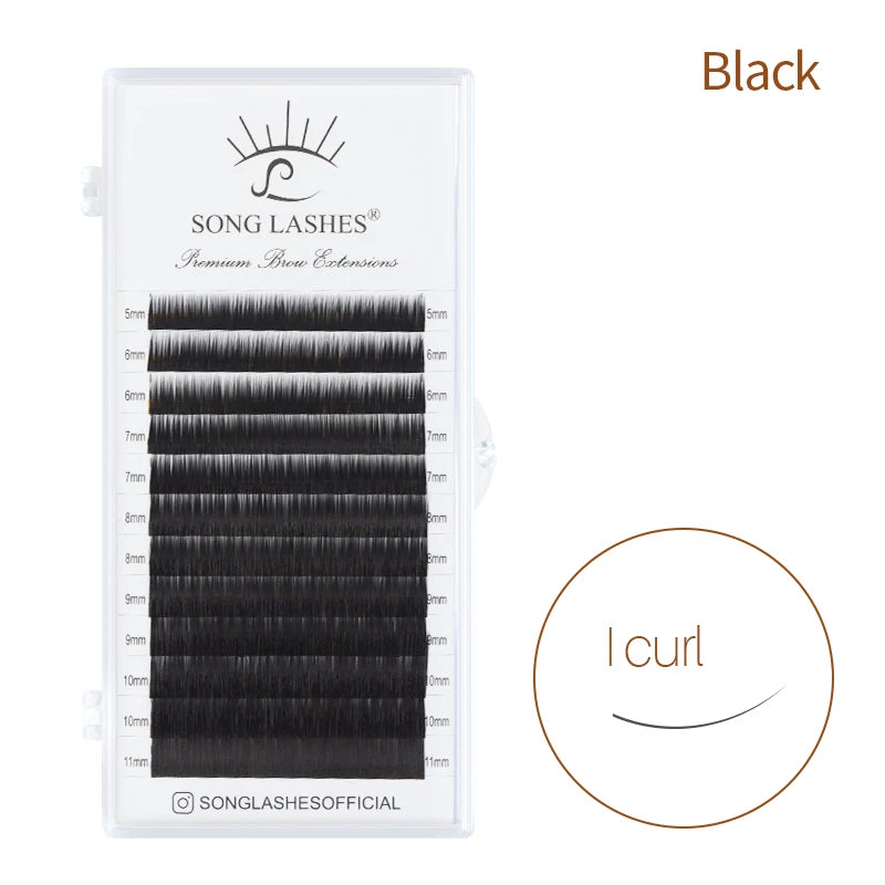 Brow Lashes I Eyebrow Extensions 12 Lines Per Piece Material Various Colors Soft and Resemble to Human Hairs