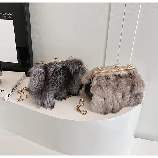 Luxury Soft Faux Fur Handbags | Merch Gone Viral