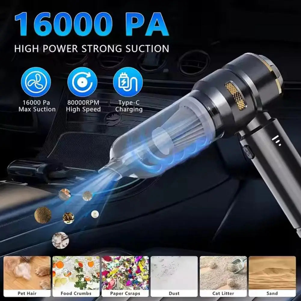 Car vacuum cleaner Wireless Portable Multipurpose Powerful HandHeld Cleaner For Home and Car  Cleaning Machine