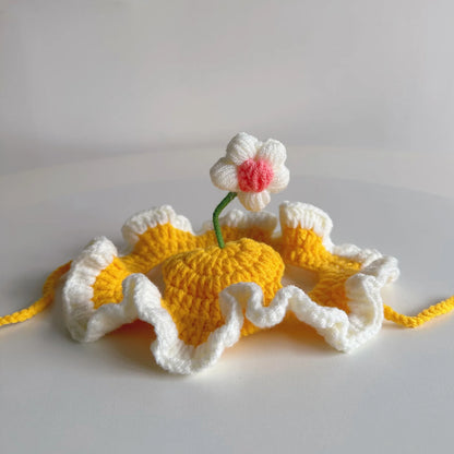 Soft Hat Hand-Crocheted with Elastic Fit for Cats Photo Prop