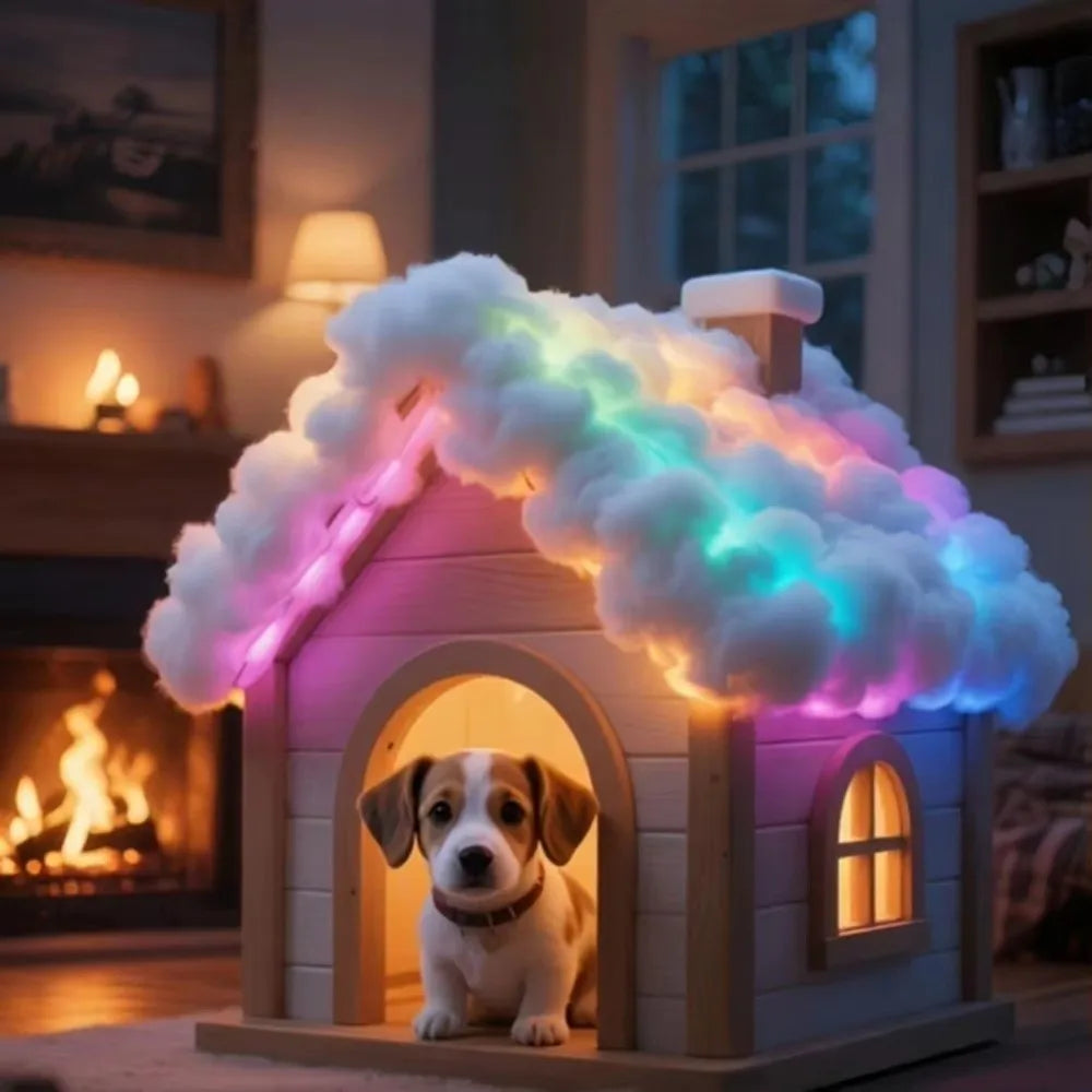 USB LED cloud lamp with music-responsive color-changing glow