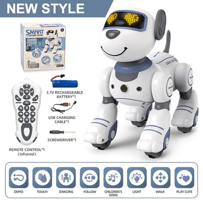 Intelligent Robot Dog - Remote Control Electronic Pet with Stunts for Kids