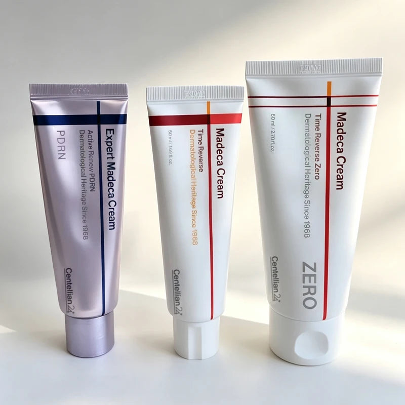 Face care treatments with cream serum and patch options