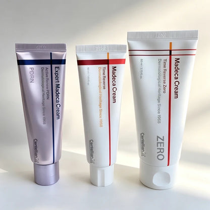 Face care treatments with cream serum and patch options