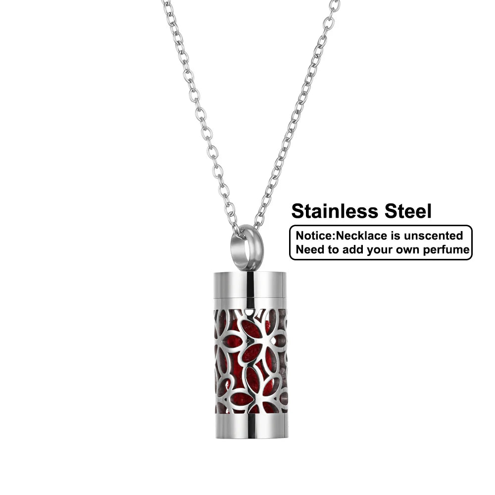 Women’s Stainless Steel Aromatherapy Diffuser Necklace For Essential Oils