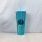 2026 Luxury Diamond Cold Cup Tumbler with Straw | Double Wall Iced Coffee Cup | Starbucks-Style Reusable Cup