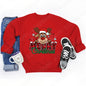 Women’s Christmas Reindeer Sweatshirt Loose Fit Polyester Cotton
