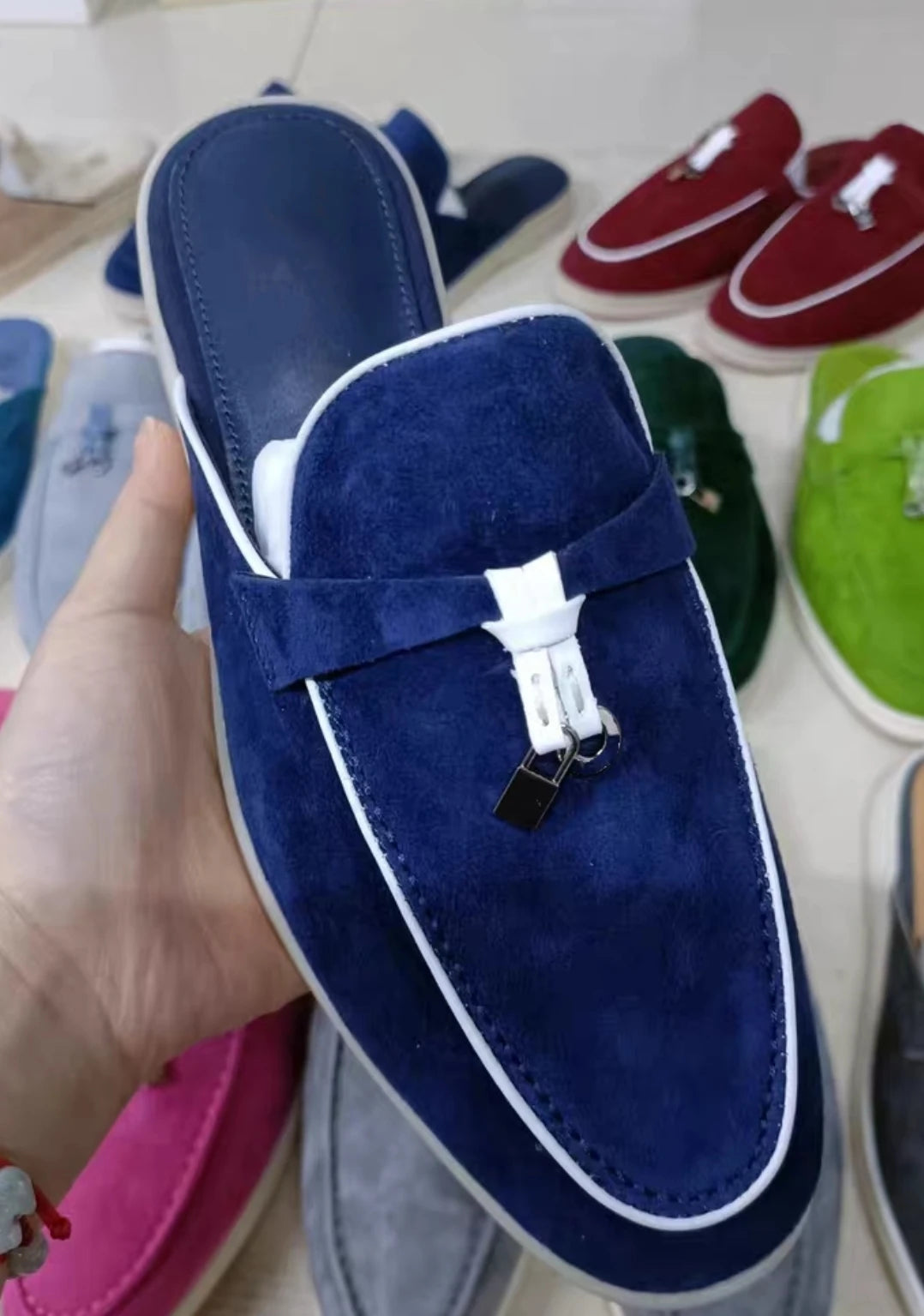 Unisex Fashion Suede Leather Flat Loafers 2023 Summer Casual Comfortable Moccasins for Driving High Quality Suede Leather Loafer
