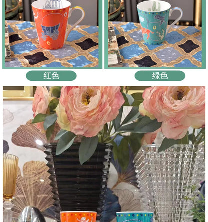 Underglaze Bone Porcelain Mug 300ml Capacity for Coffee and Tea Daily