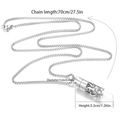 Women’s Diffuser Necklace Stainless Steel Bottle Oil Storage