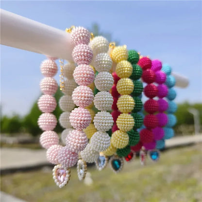 Hot Sale High-end Colorful Personalized Pearl Pet Collar Adjustable Neck Necklace for Puppy Cats Dogs Wedding Party Pet Supplies