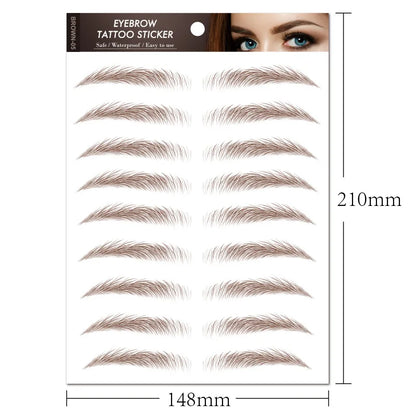 Women’s 6D Eyebrow Tattoos Stickers Waterproof Hair-Like Brow Grooming Shaping