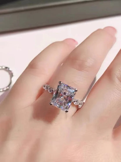 Sparkling Promise Ring with Zircon in Sterling Silver for Women