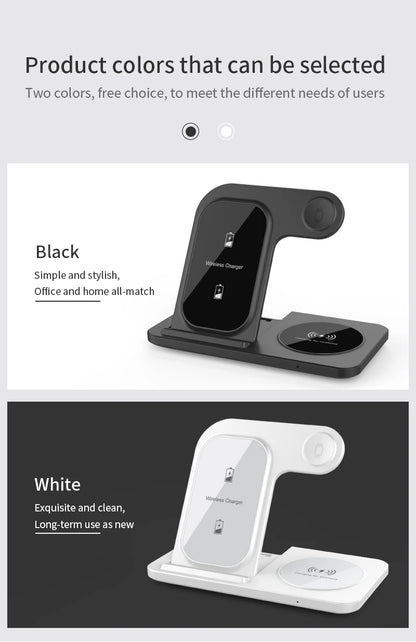 Foldable Wireless Dock for Smartphones and Earbuds 3-in-1