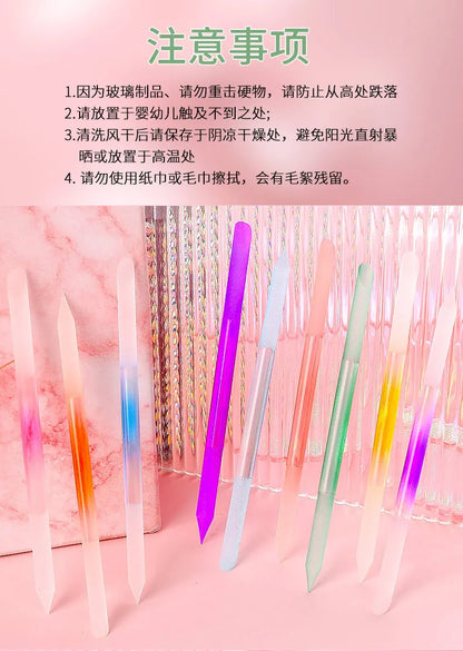 네일 Glass Cuticle Pusher Nail Manicure Stick Professional Precision Filing CuticleRemover PedicureForManicure Nails Accessories