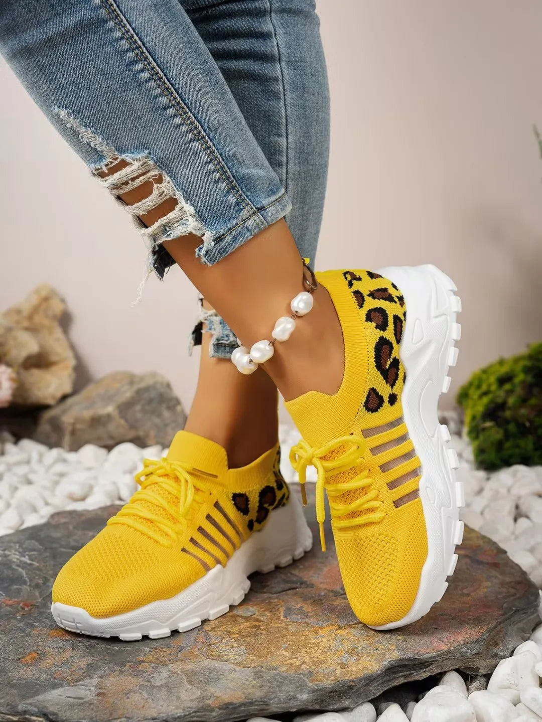 shoes woman 2025 [Leopard print sneakers] lightweight and breathable women's casual sneakers.women's shoes sale shoes