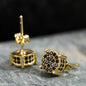 Luxury Exquisite Men's And Women's Earrings, Gold color And Silver color Inlaid Crystal Zircon Fashion Hip Hop Party Jewelry G