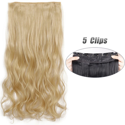 Wavy Clip In Hair Extensions Five Clip Set for Fuller Waves