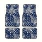 4Pcs Bohemian Car Floor Mats Rubber Back Heavy Duty Persian Carpet Car Decoration Dirty Resistant Car Floor Protector Rugs