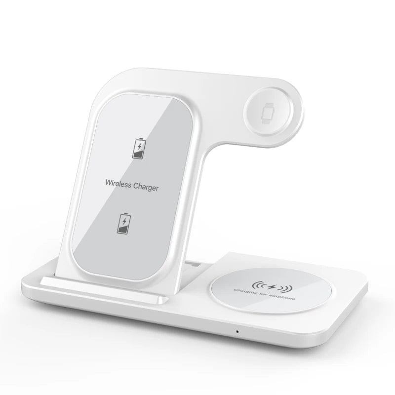 Foldable Wireless Dock for Smartphones and Earbuds 3-in-1