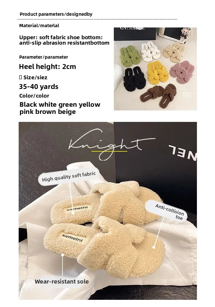 Soft Slippers with Faux Fur Lining for All Day Indoor Outdoor Warmth