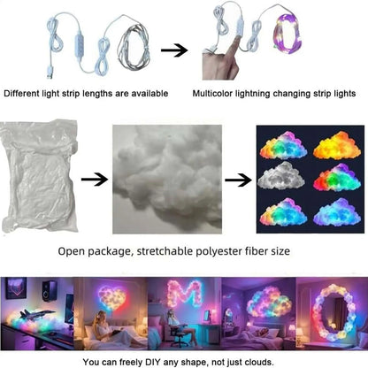 Cloud Shaped Led Ceiling Light with Color Changing Glow