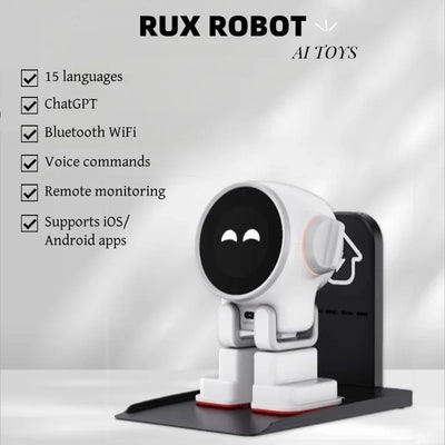 RUX Advanced AI Robot - ChatGPT Bluetooth WiFi Touch Screen Smart Desktop Assistant