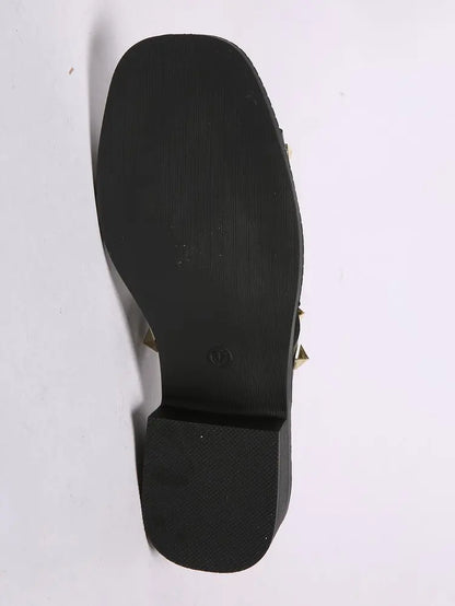 Women's Nappa Leather Sandals With Cushioned Footbed And Reinforced Stitching Featuring Slip On Closure