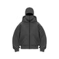 Unisex Cotton Blend Zip Hoodie With Built-In Hooded Face Mask For Cold Weather And Everyday Wear