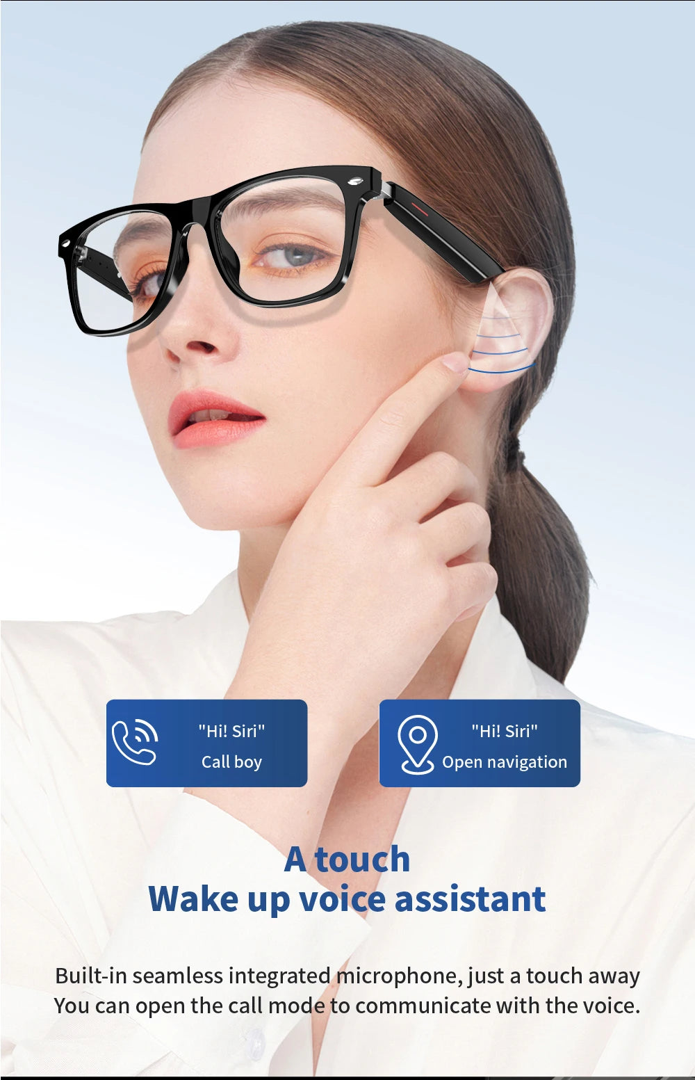 Smart Translate Glasses With Bluetooth Calling And Noise Canceling Music