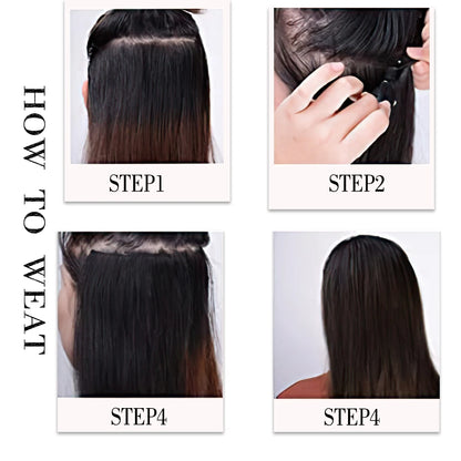 Wavy Clip In Hair Extensions Five Clip Set for Fuller Waves