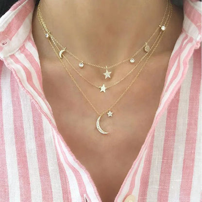 Layered Heart Pendant Necklace with Crystal Bead Detailing for Everyday Sparkle and Delicate Shine